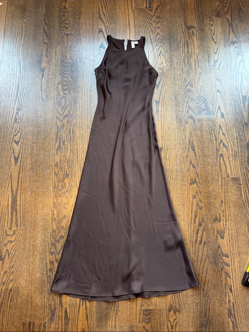 & Other Stories Satin Brown Maxi Dress